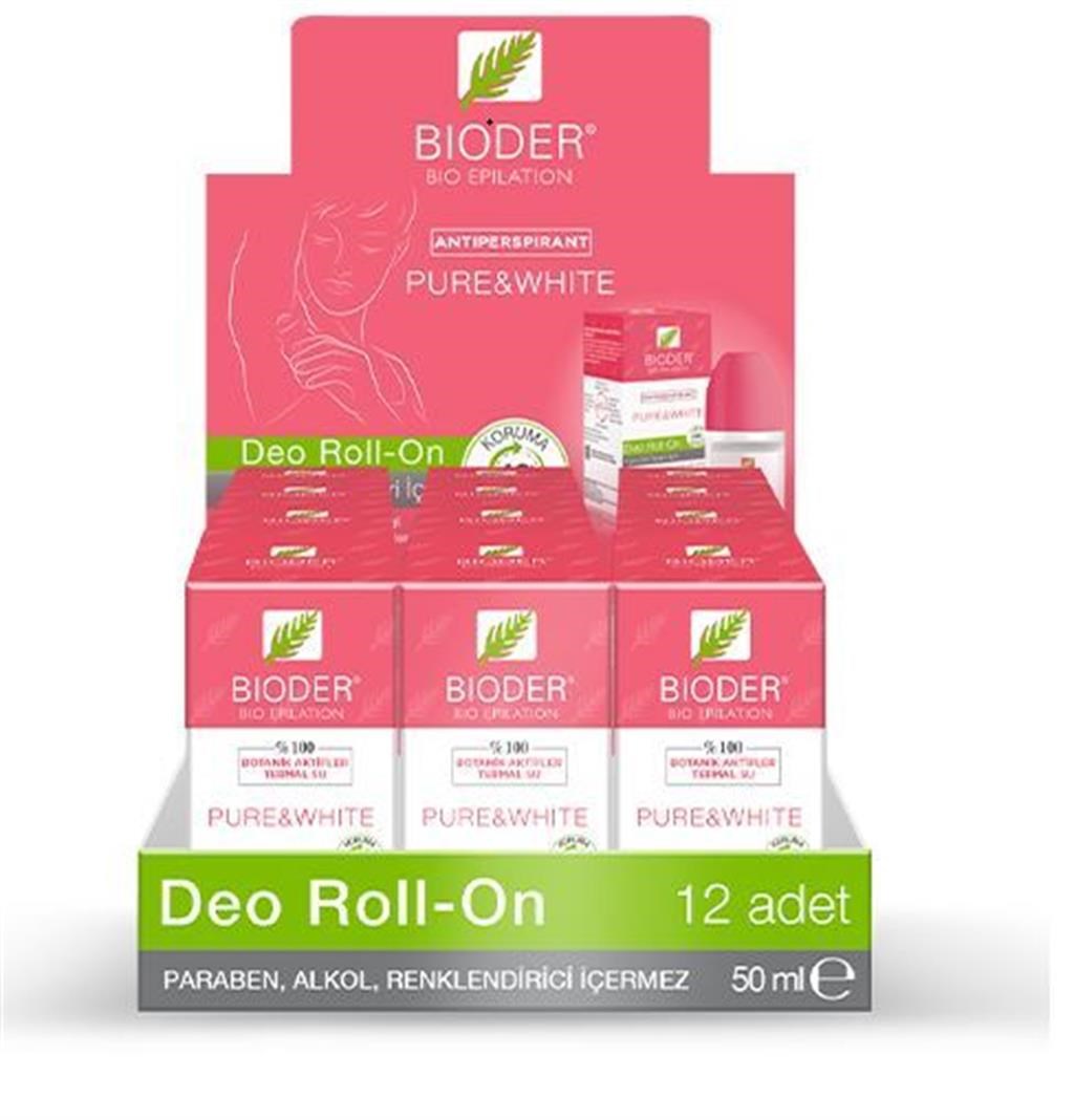 Bioder Roll-On Deodorant 50 ml - 12’li Stant