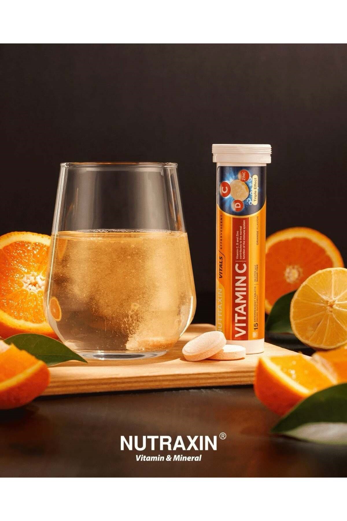 Nutraxin Vitamin C D Zinc 15 Efervesan Tablet - İkili Kofre