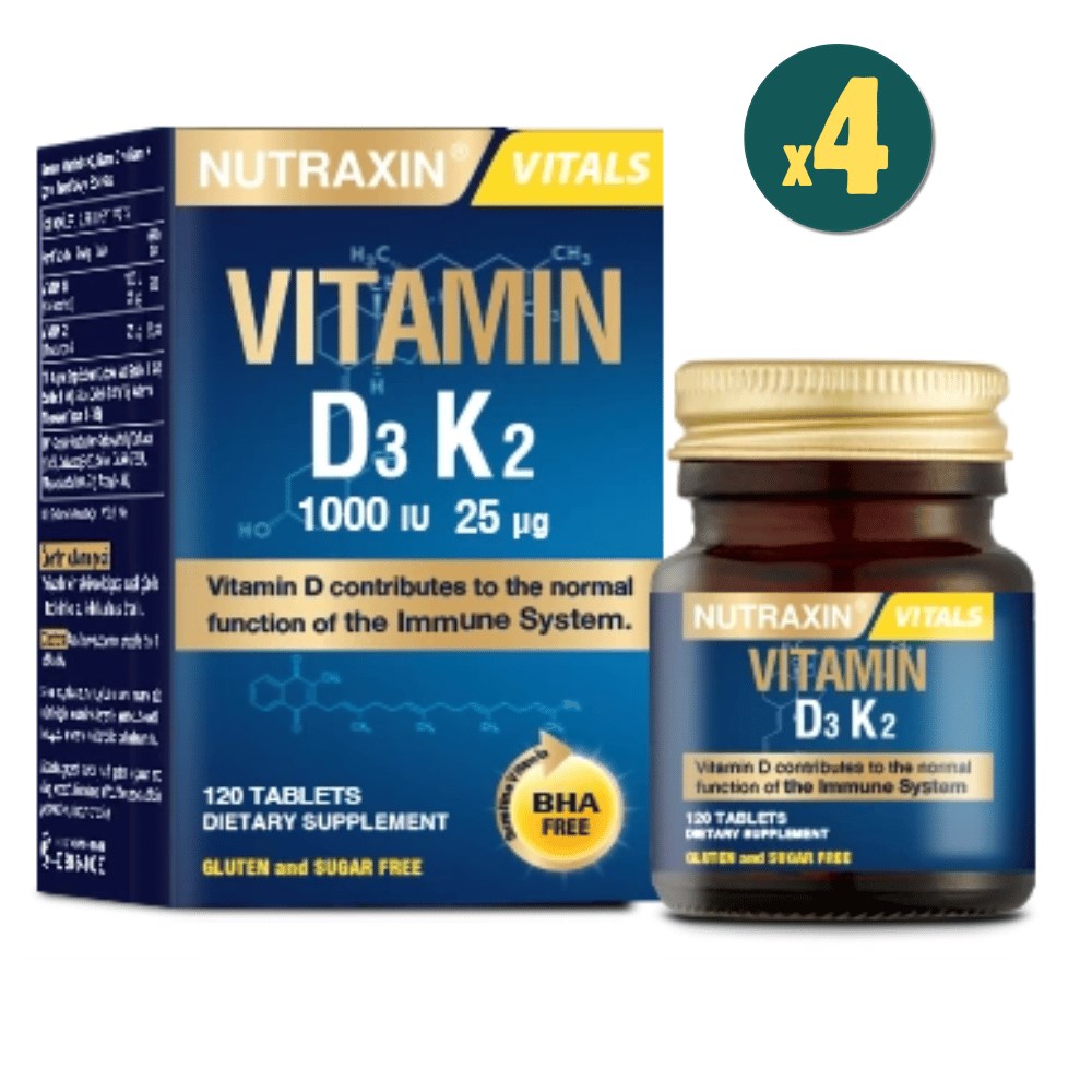 Nutraxin Vitamin D3K2 1000 IU 120 Tablet