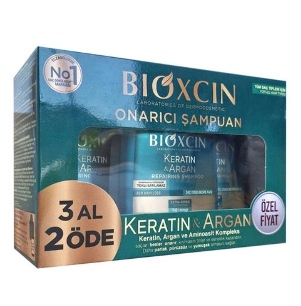 Bioxcin Keratin ve Argan Onarıcı Şampuan 300 ml - 3 Al 2 Öde