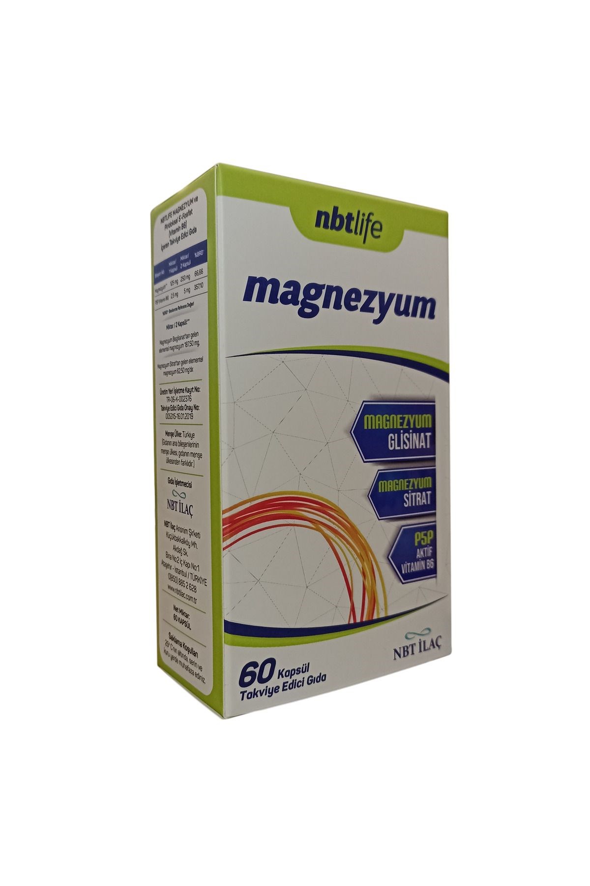 NBT Life Magnezyum Bisglisinat ve Sitrat 60 Kapsül