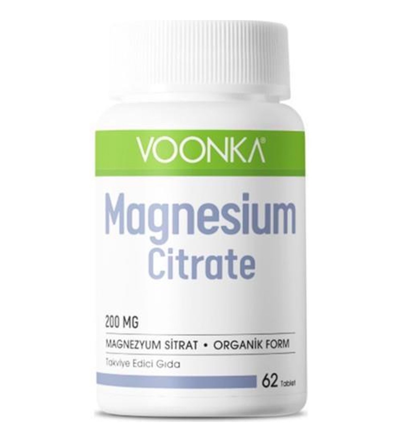 VOONKA MAGNESIUM CITRATE MAGNEZYUM SİTRAT 200 MG 62 TABLET