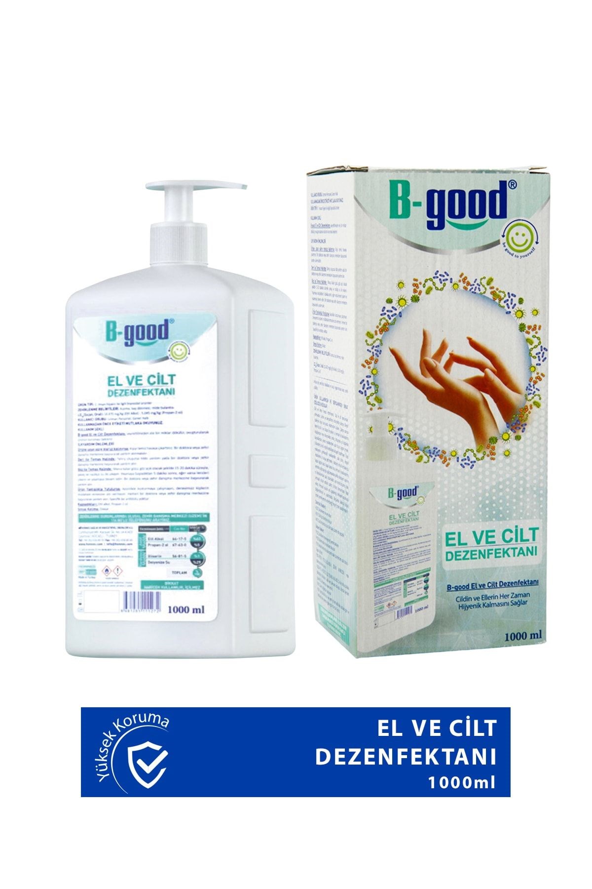 B-Good El ve Cilt Dezenfektanı 1000 ml (Biyosidal Ruhsatlı)