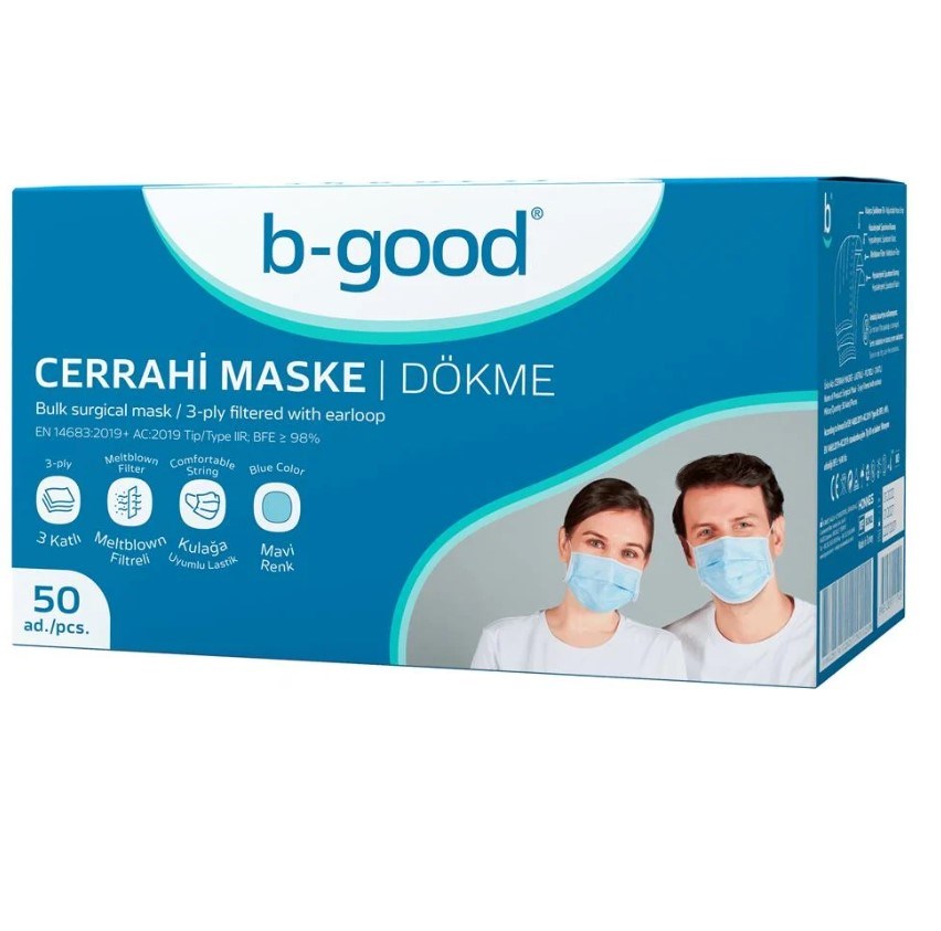 B-Good Maske Meltblown 3 Katlı Dökme 50’li
