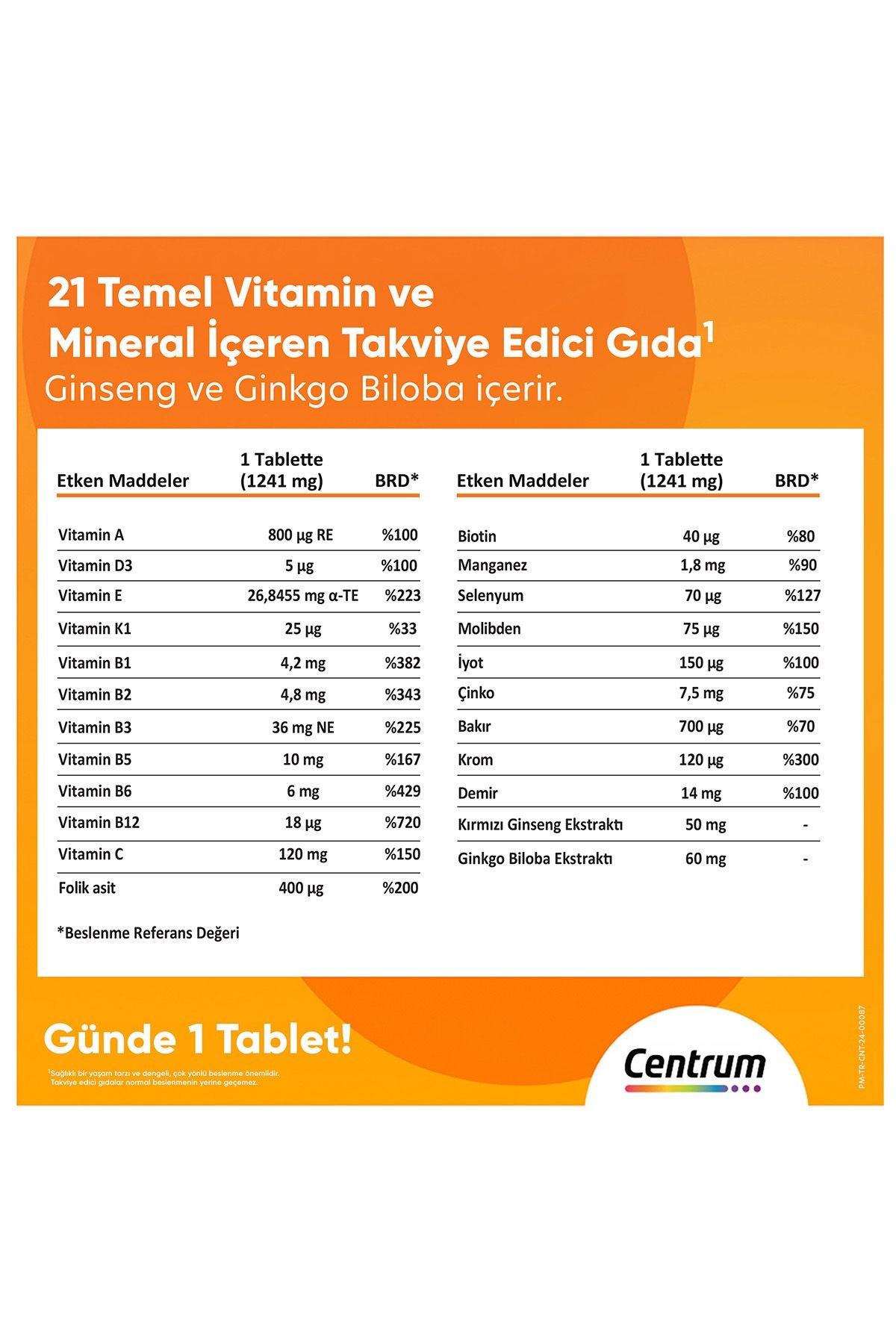 Centrum Energy Performance 30 Tablet