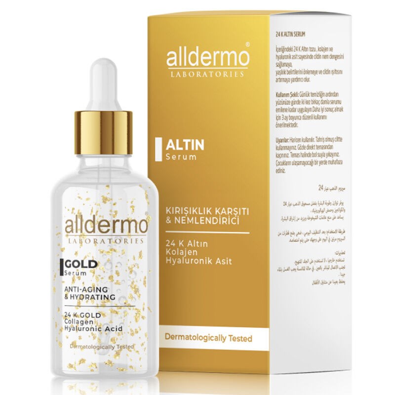 Alldermo Gold Kırışıklık Karşıtı ve Nemlendirici Serum 30 ml