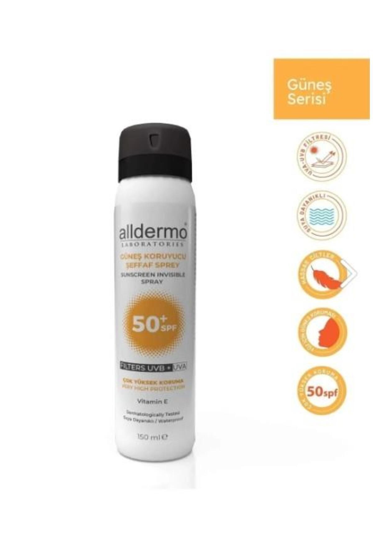 Alldermo Invisible Aerosol Sprey SPF50 150 ml
