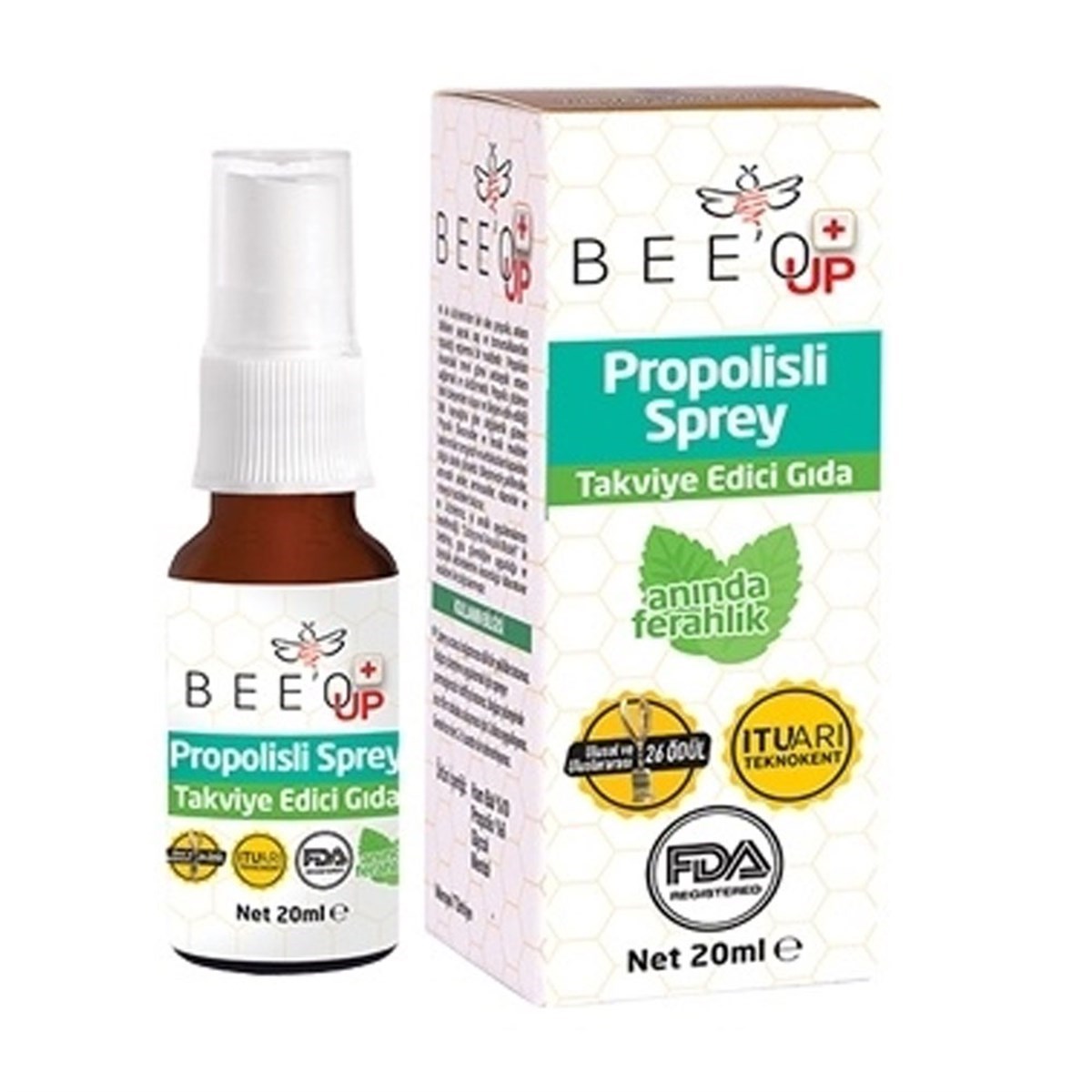 Bee’o Up Propolisli Ballı Boğaz Spreyi 20 ml