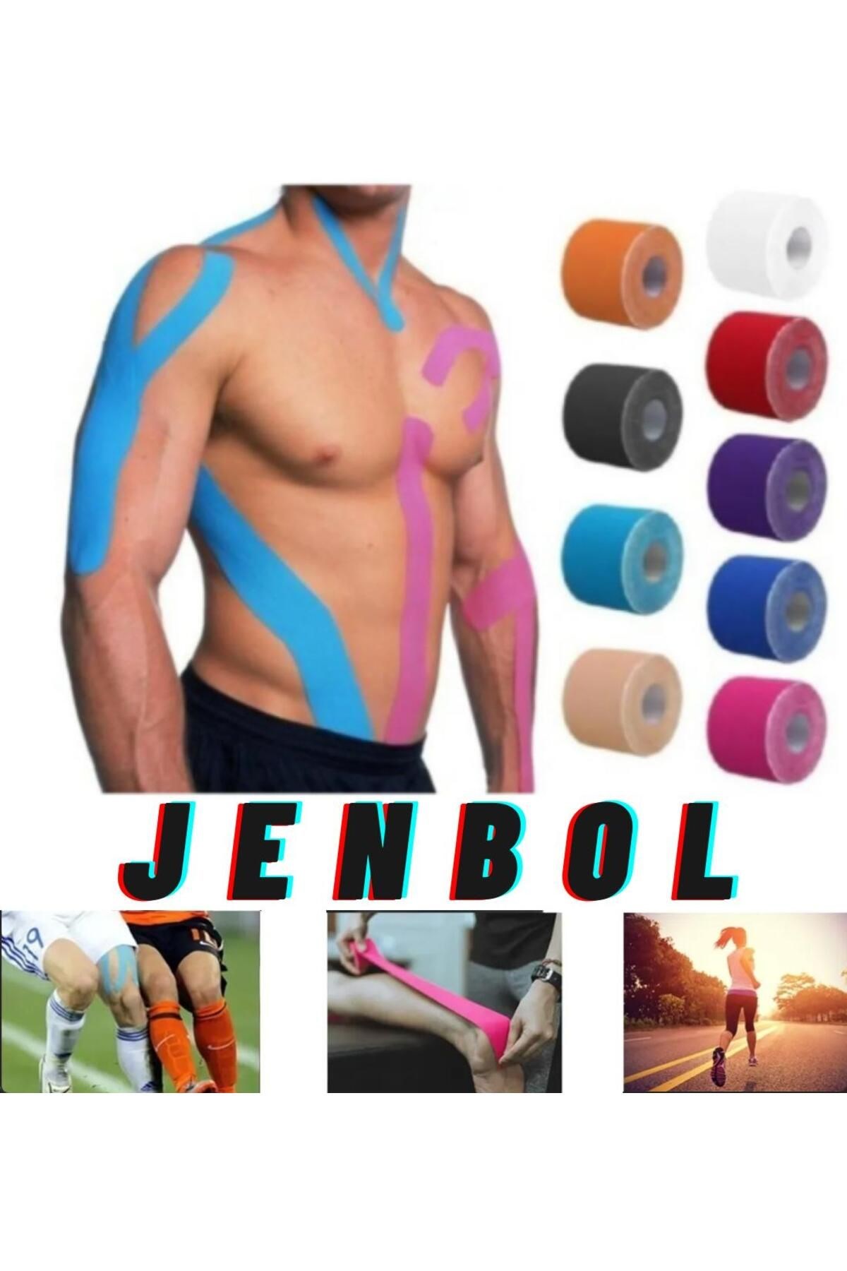 Jenbol Kinesiology Tape Ağrı Bandı 5 cm x 5 m - Siyah