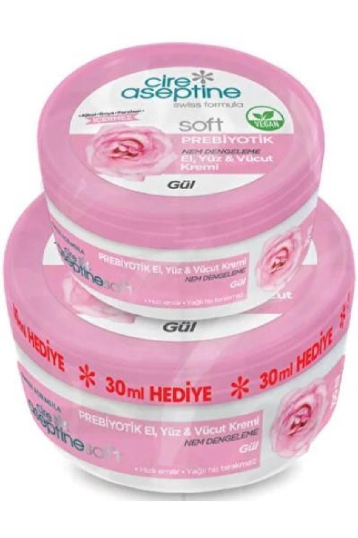 Cire Aseptine Soft Prebiyotik Gül Krem 100 ml + 30 ml