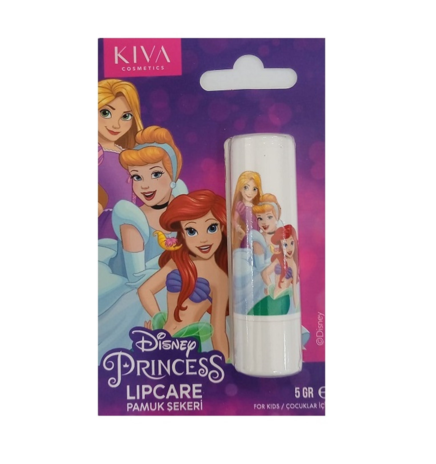 KIVA COSMETİCS Disney Prenses Pamuk Şekeri Çocuk Dudak Kremi