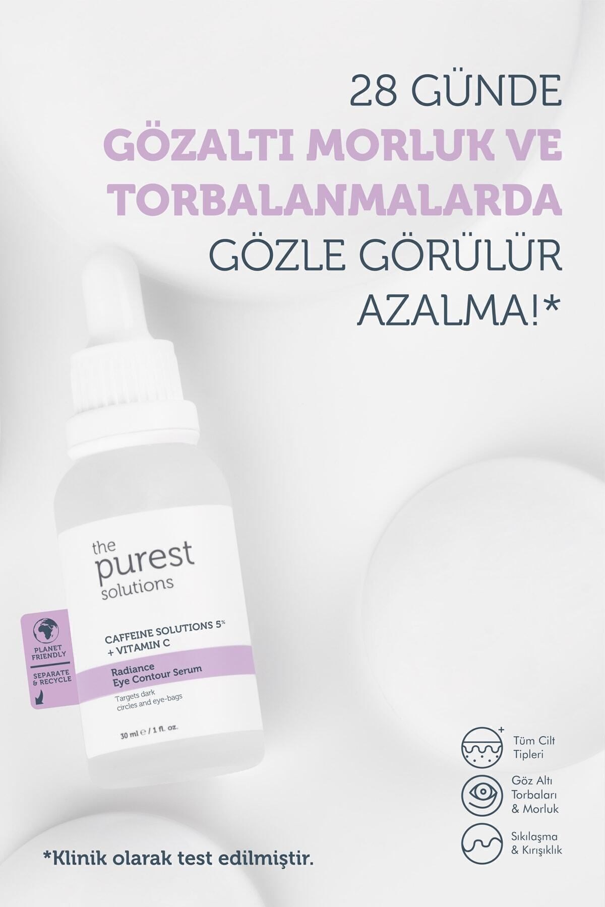The Purest Solutions Göz Altı Torbalanma ve Morluk Karşıtı Bakım Serumu 30 ml (Caffeine Solutions 5%