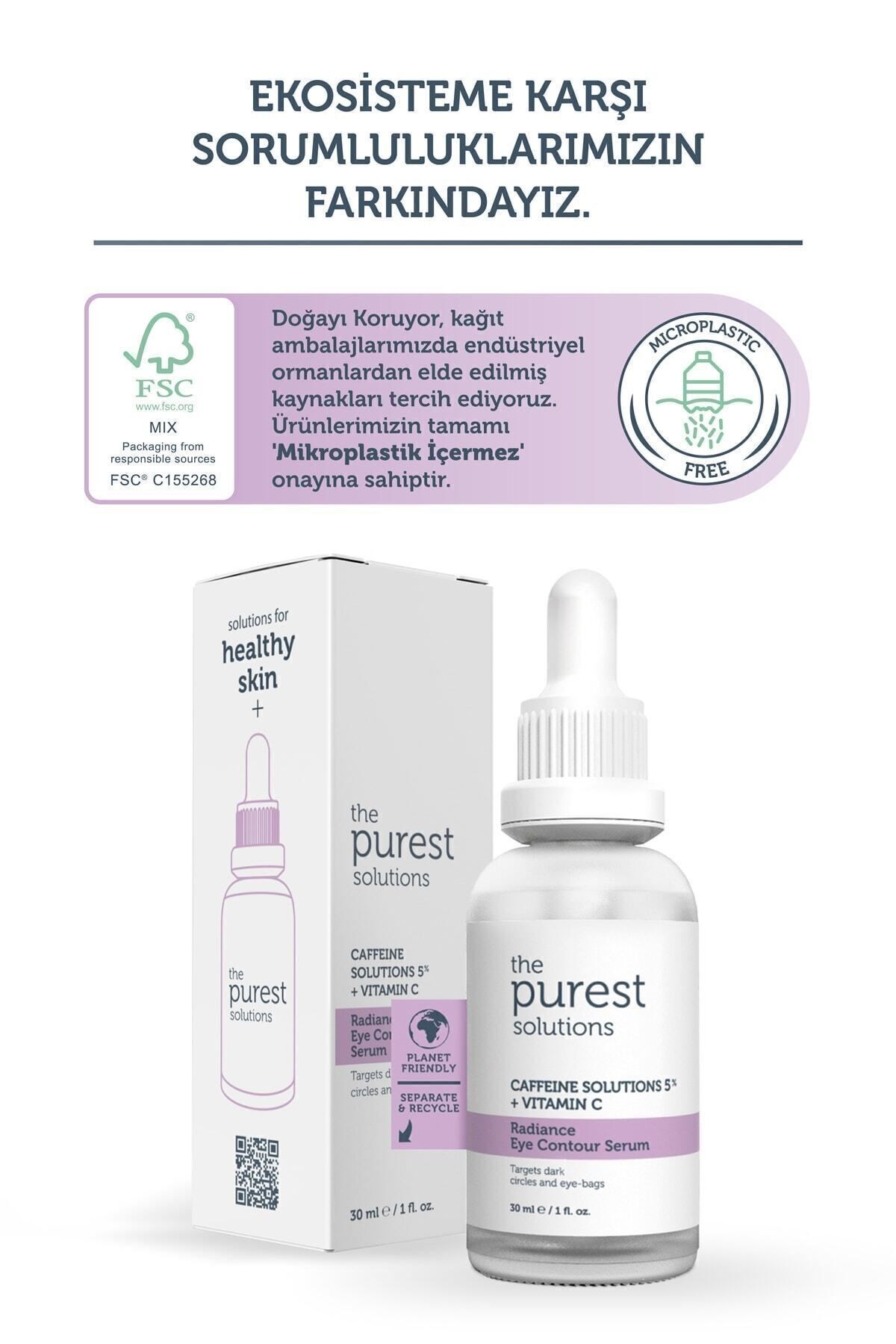 The Purest Solutions Göz Altı Torbalanma ve Morluk Karşıtı Bakım Serumu 30 ml (Caffeine Solutions 5%