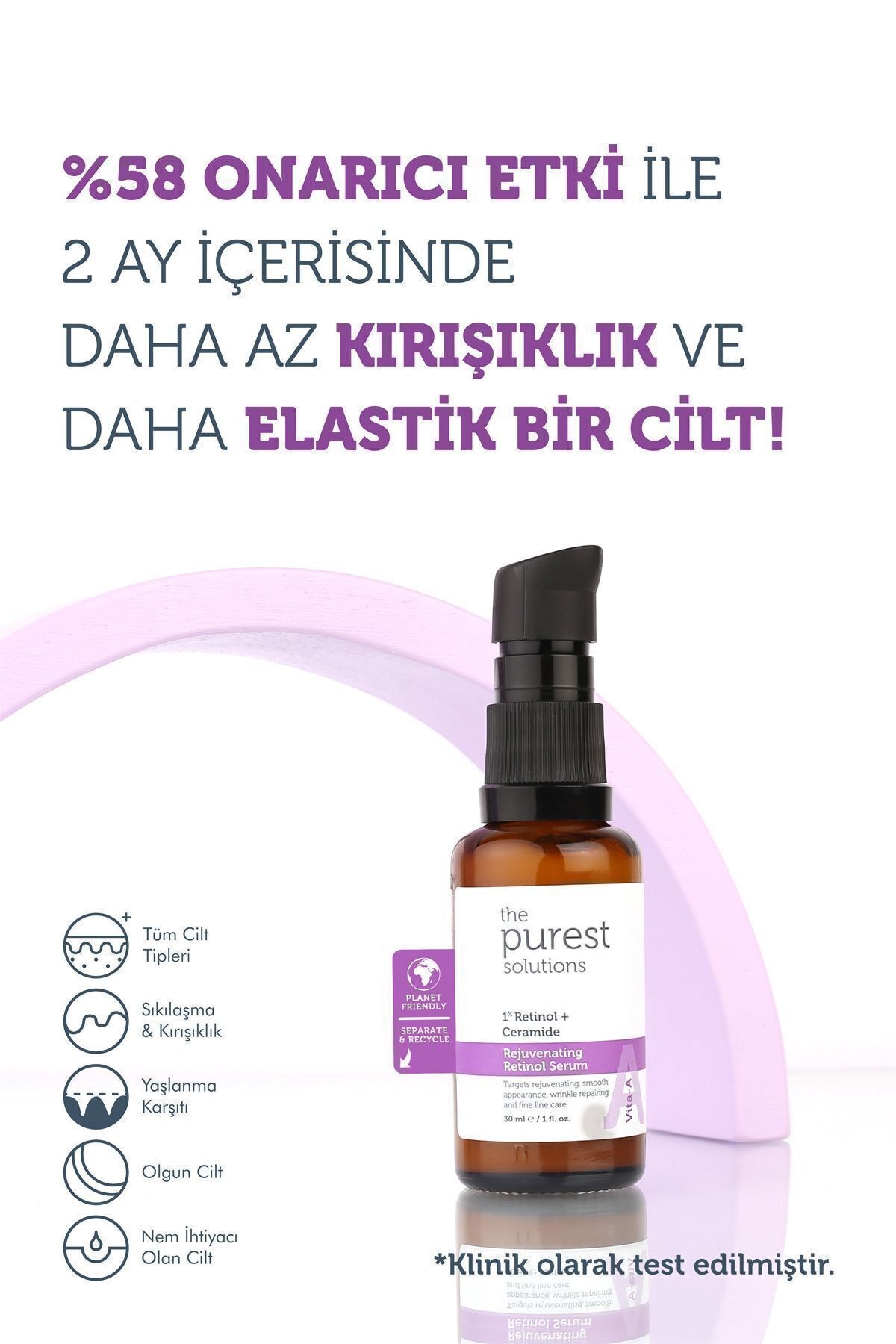 The Purest Solutions Vita-A Rejuvenating Retinol Serum (%1 Retinol + Ceramide) 30 ml