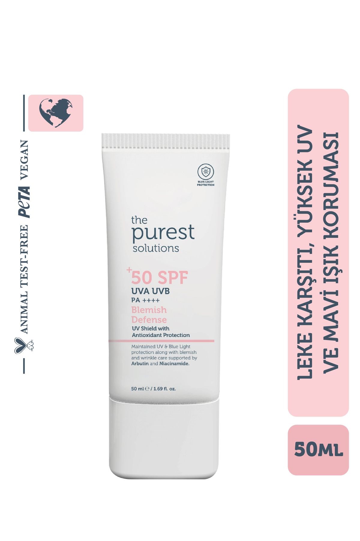 The Purest Solutions Blemish Defense Antioksidan Destekli Lekeli Ciltler İçin Güneş Kremi SPF50+ 50