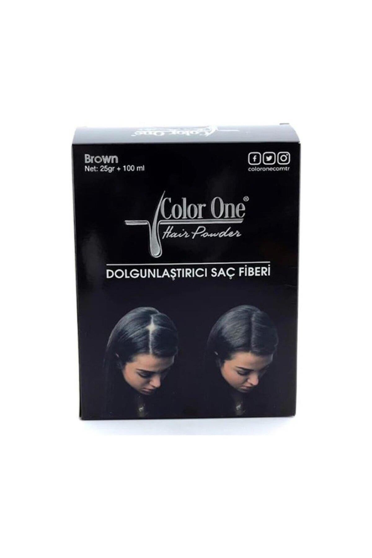 Color One Dark Brown Saç Fiberi 25 gr + 100 ml Kahverengi