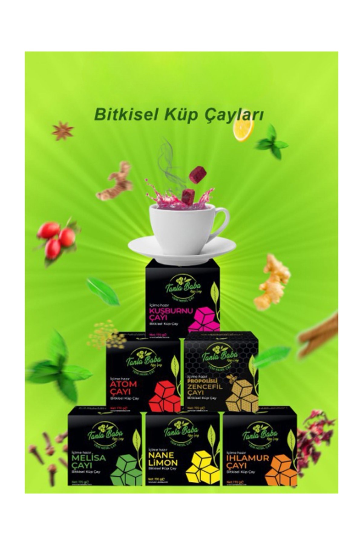 Tanla Baba Glutensiz Laktozsuz Vegan Bitkisel Melisa Çayı 170 gr