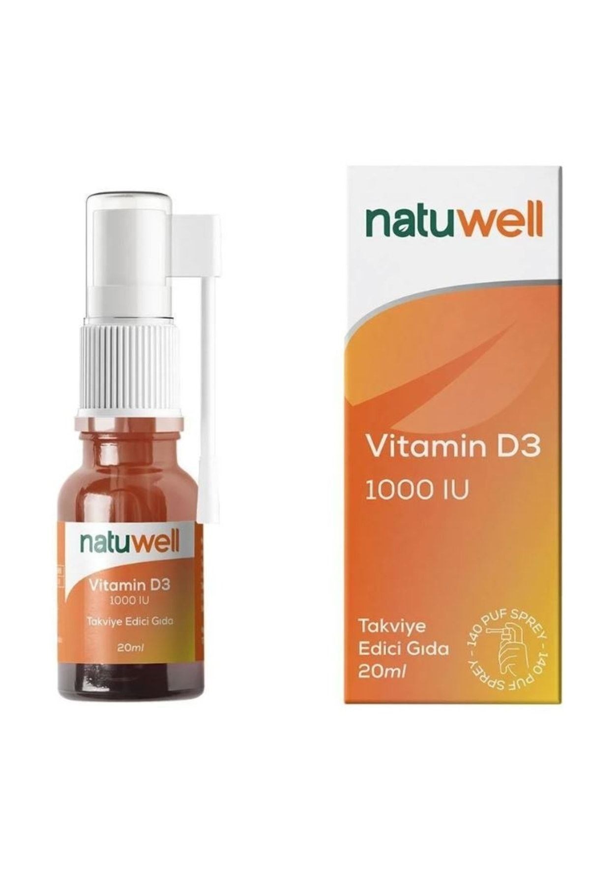 Natuwell Vitamin D3 1000IU Sprey 20 ml