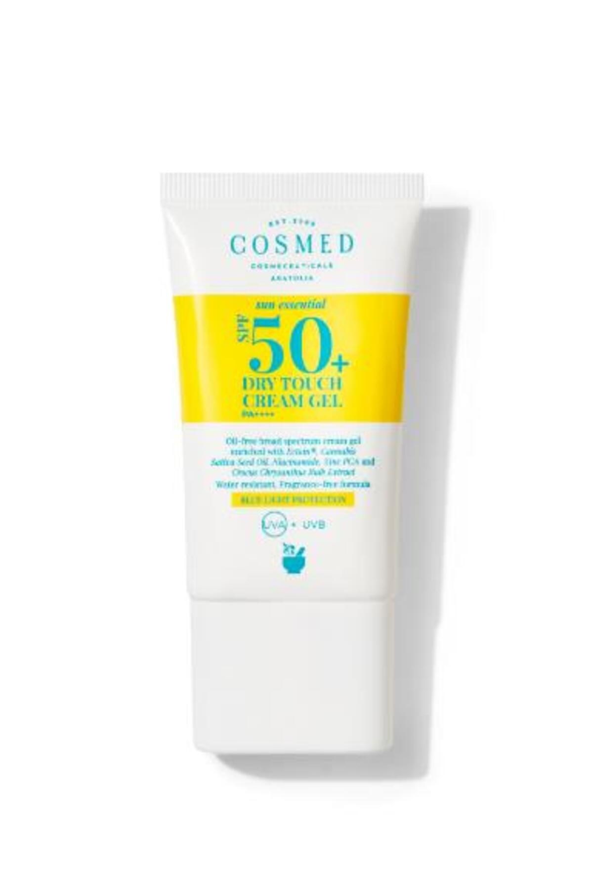 Cosmed Sun Essential Dry Touch Cream Gel SPF50 Yağlı/Karma Akne Eğilimli Ciltler İçin Mat Bitişli Yü