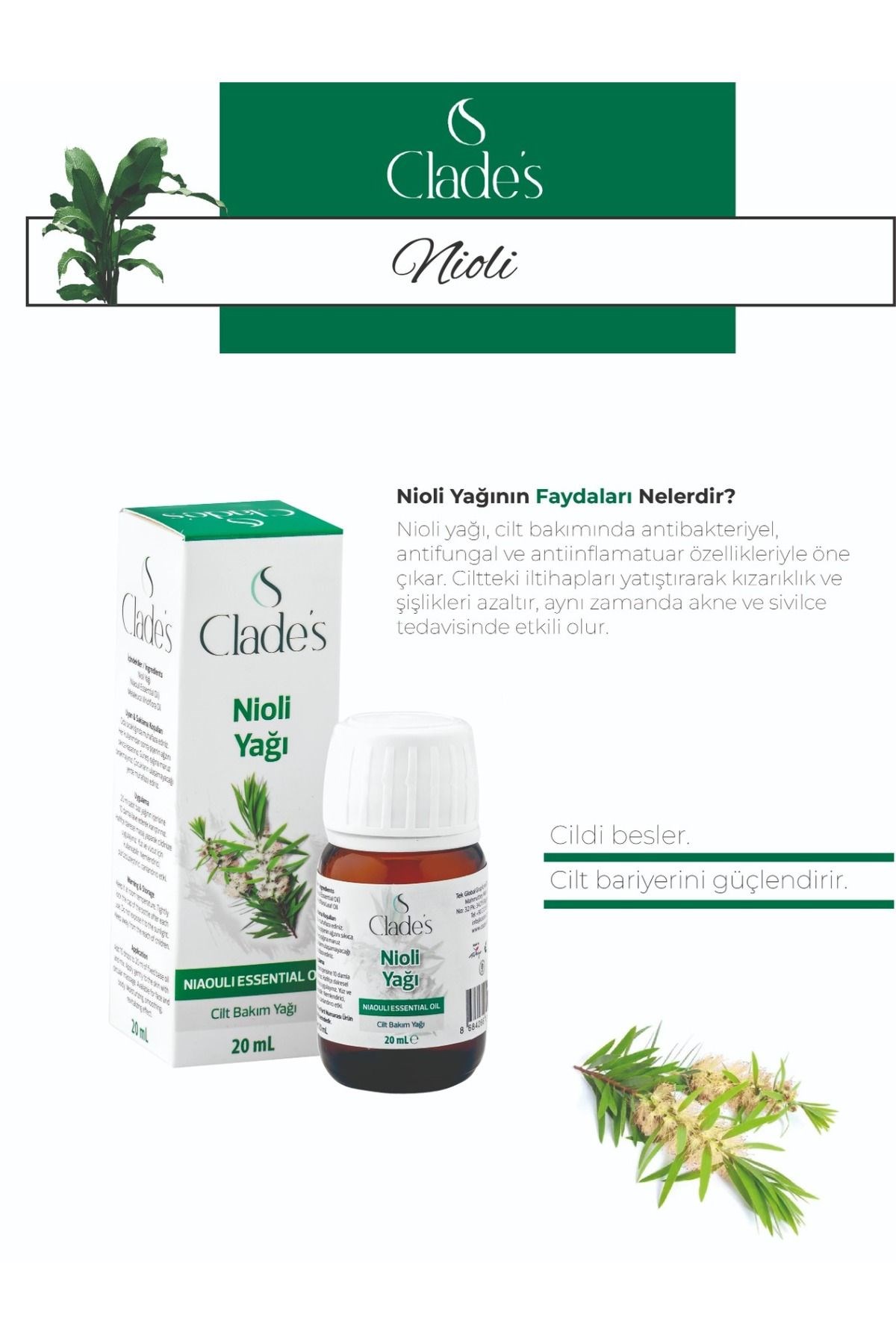 Clade’s Nioli Yağı 20 ml