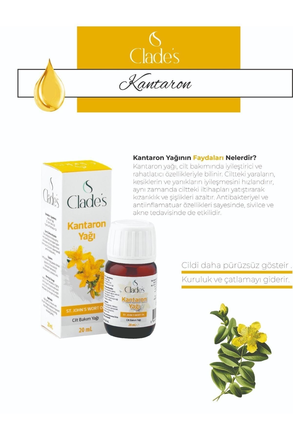Clade’s Kantaron Yağı 20 ml