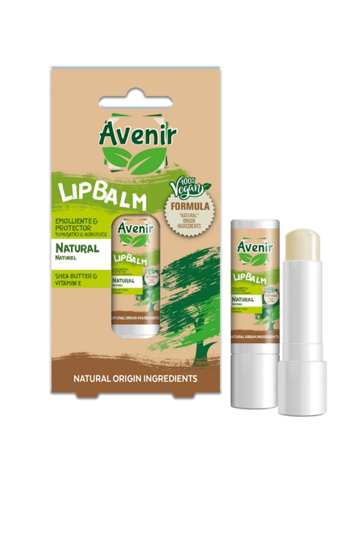 Avenir Stick Lip Balm Vegan Natural