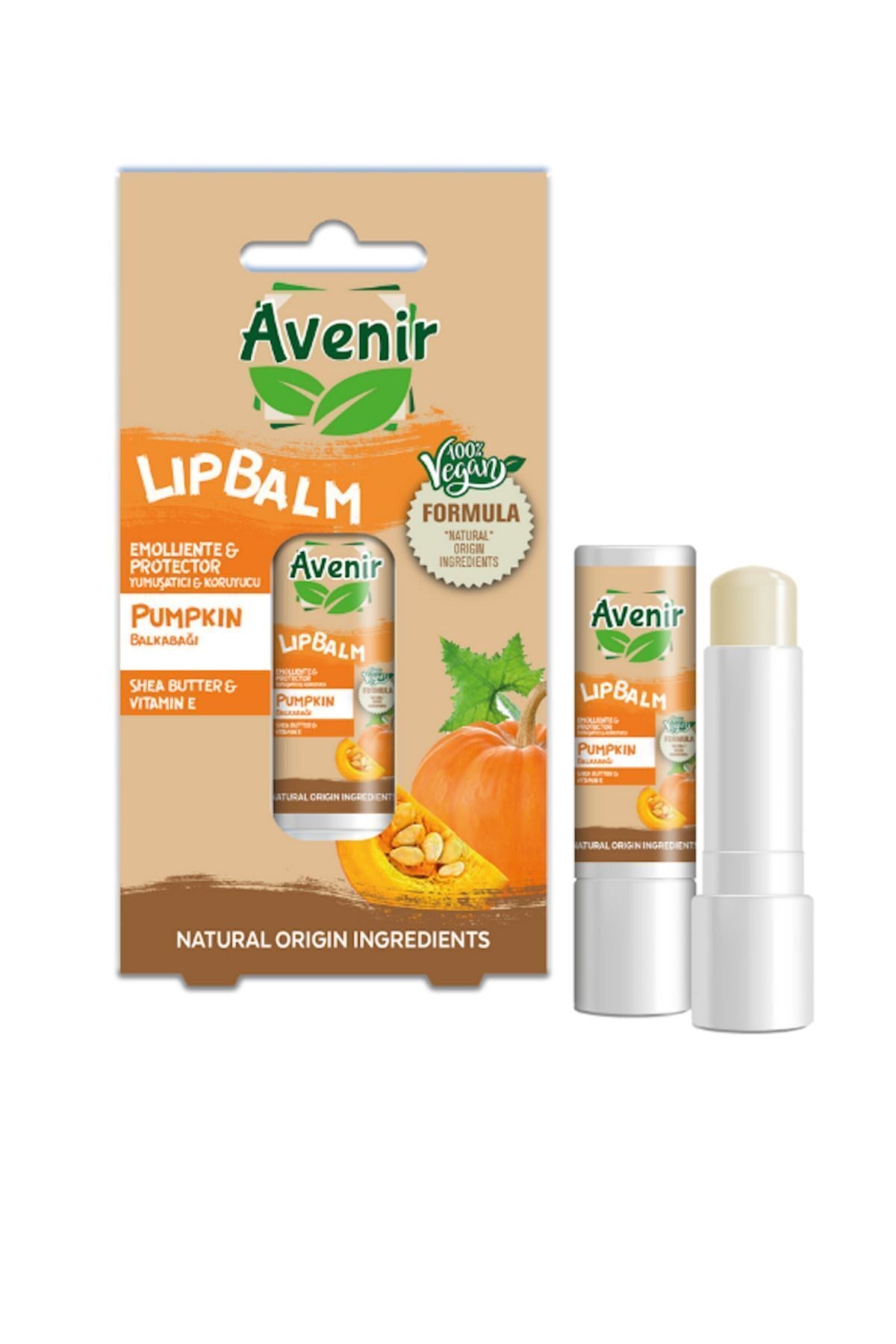 Avenir Stick Lip Balm Vegan Pumpkin