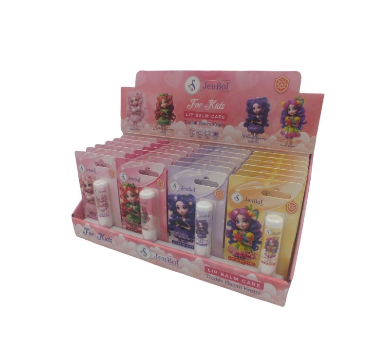 Jenbol Lip Balm Care For Kids 24’lü Stand