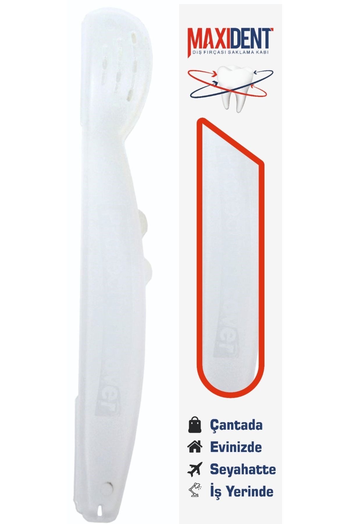 Maxident Diş Fırçası Saklama Kabı - Şeffaf