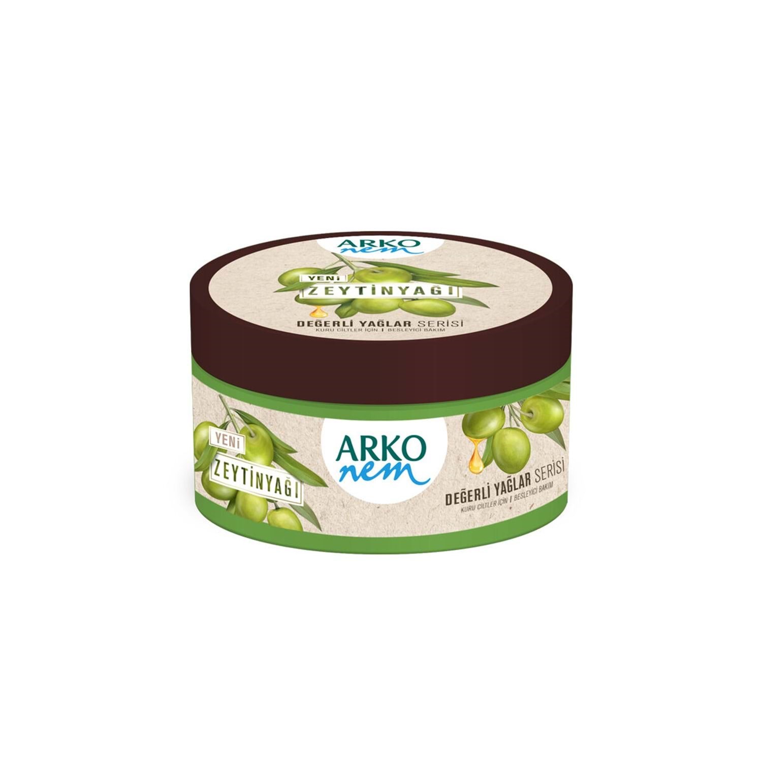 Arko Nem Değerli Yağlar Serisi Zeytinyağı Özlü Krem Kavanoz 250 ml