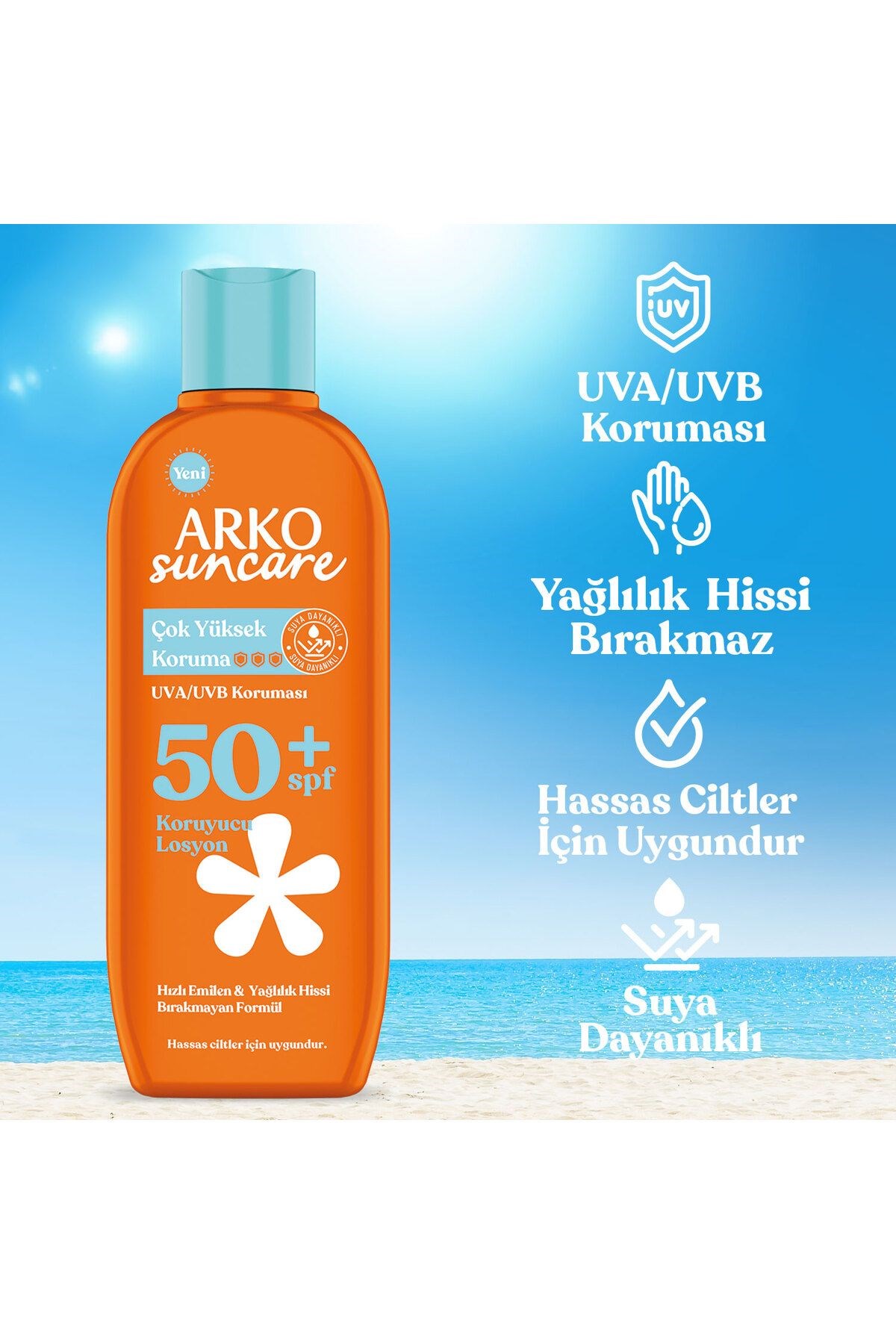 Arko Suncare Çok Yüksek Koruma SPF50+ Koruyucu Losyon 200 ml