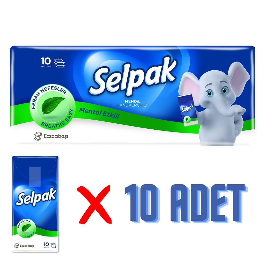Selpak Mendil Mentollü 10 Yaprak -1 ADET
