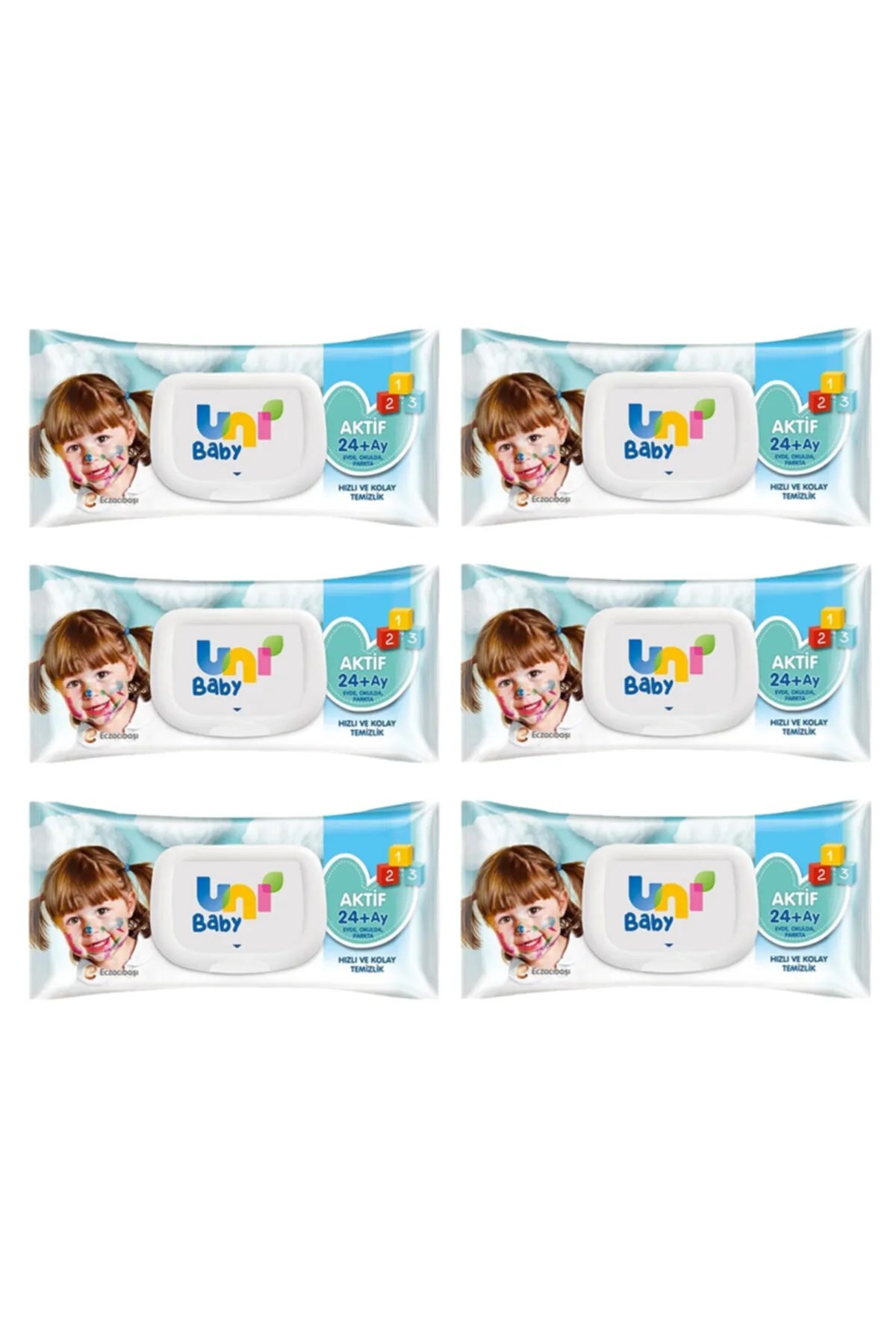 Uni Baby Aktif 24+ Ay Islak Mendil 72 Yaprak