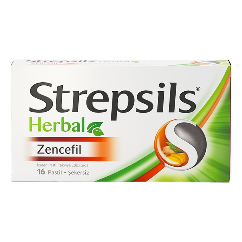 Strepsils Herbal Zencefil Aromalı 16 Pastil