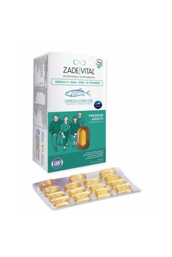 Zade Vital Omega 3 Yetişkinler İçin Balık Yağı 30 Kapsül
