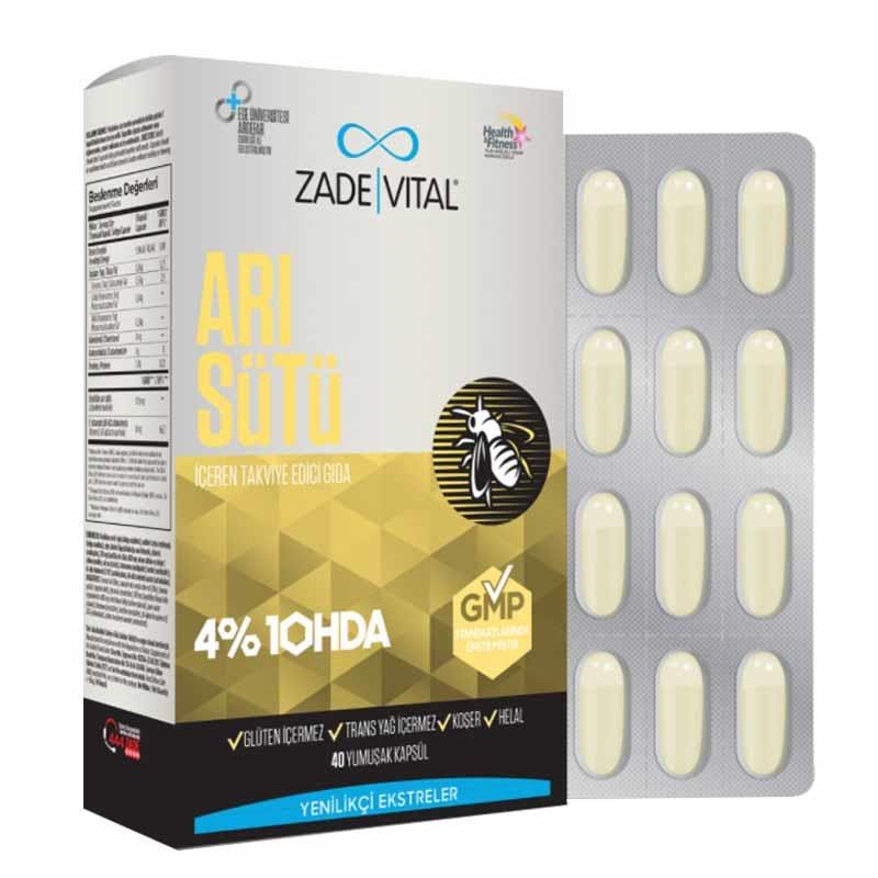 Zade Vital Arı Sütü 1000 mg 40 Kapsül