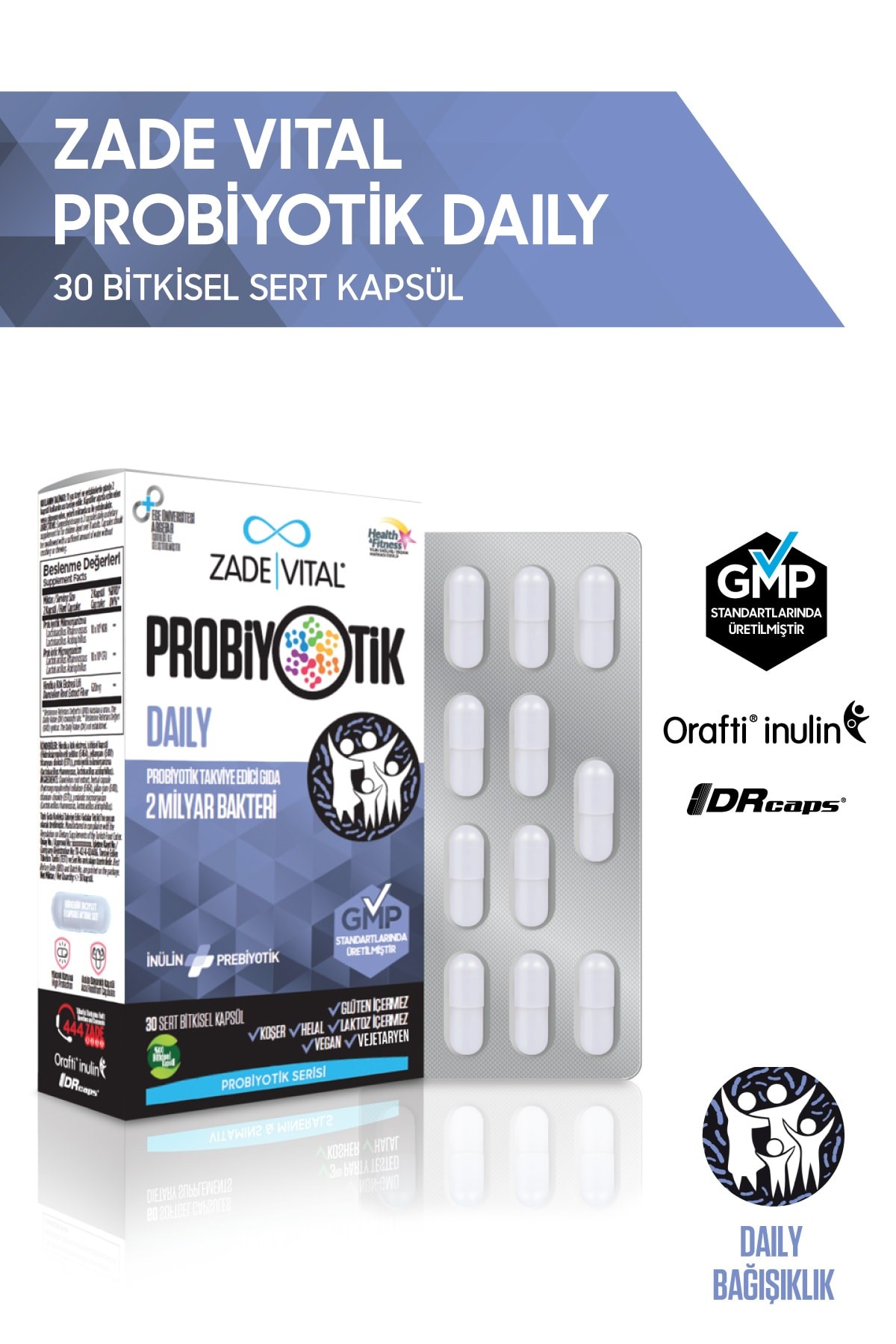 Zade Vital Probiyotik Daily 30 Kapsül