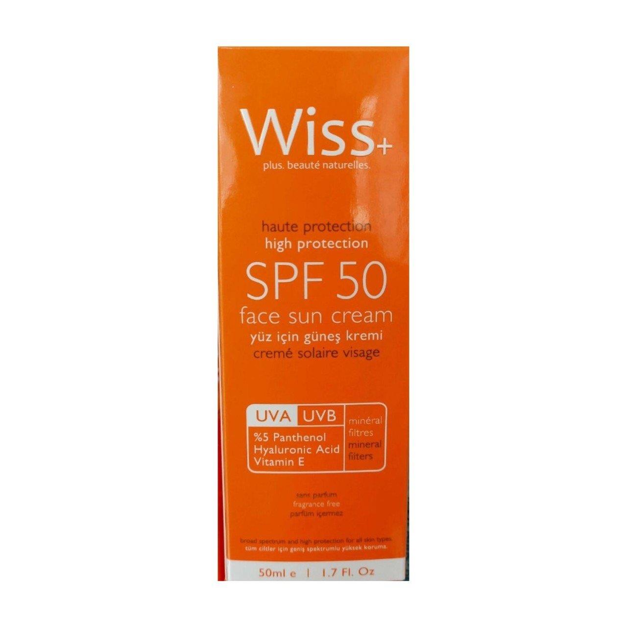 Wiss Plus Güneş Kremi Yüz İçin SPF50 50 ml