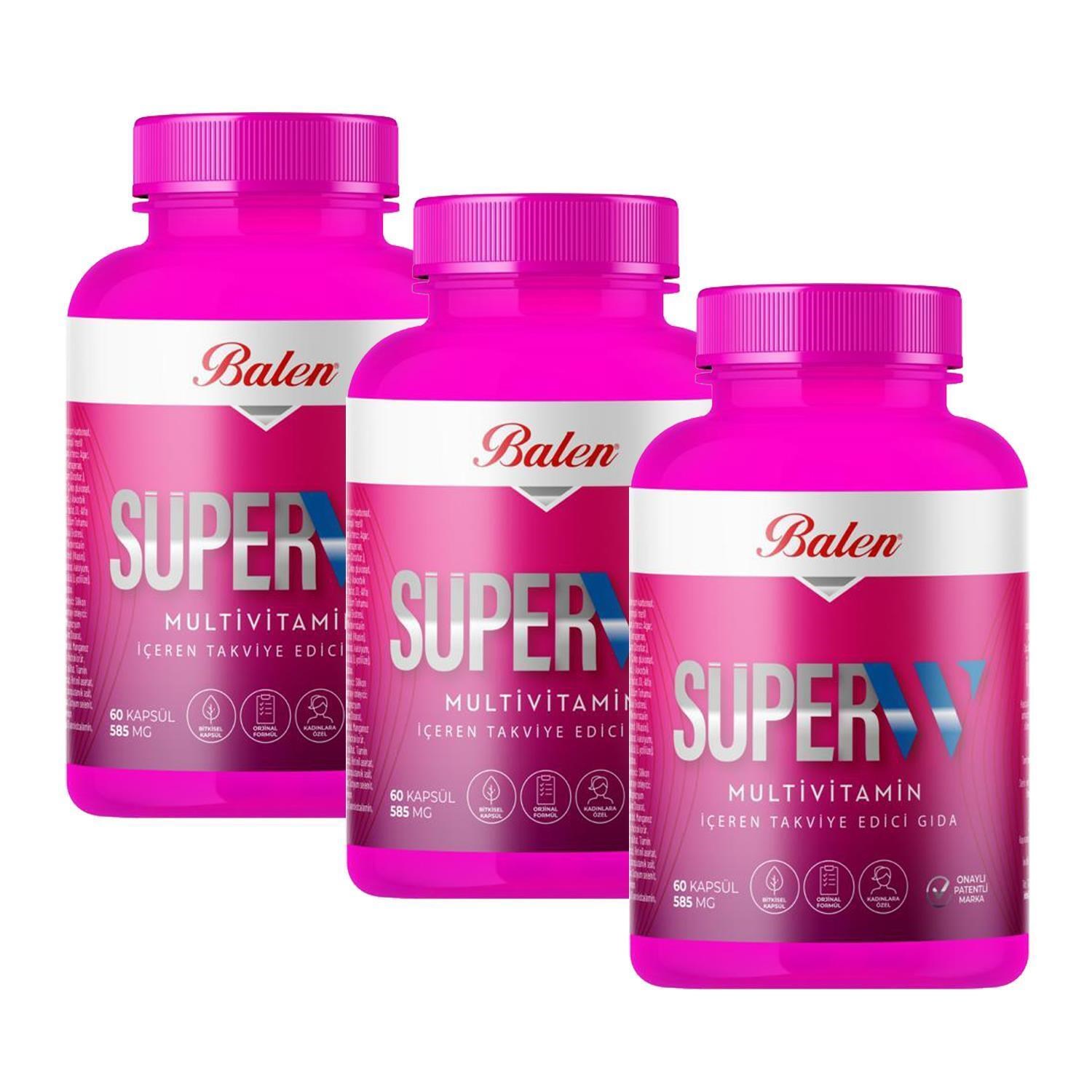 Balen Süper Multivitamin Kadınlara Özel İçeren Takviye Edici Gıda 585 mg 60 Kapsül