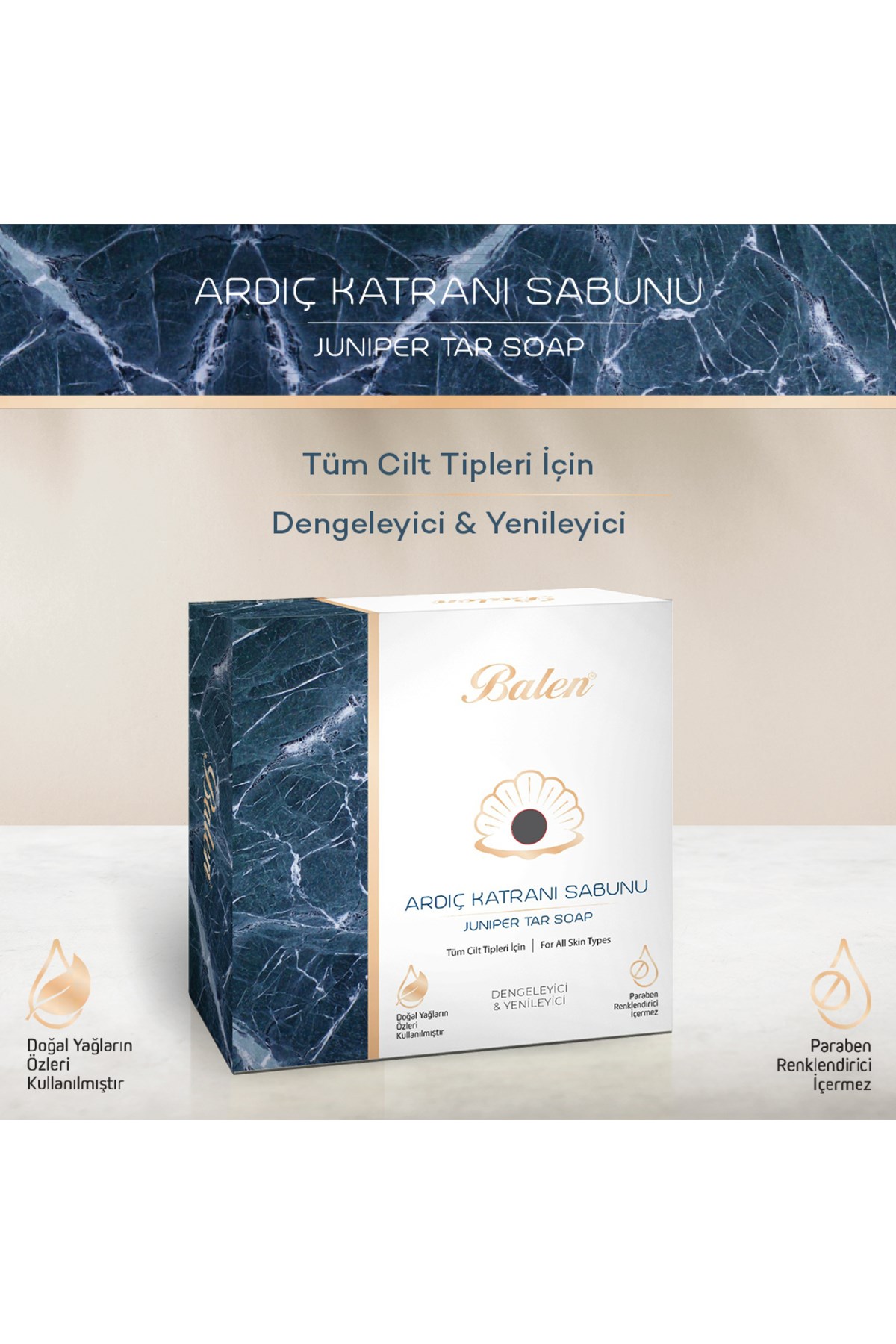 Balen’s Beeauty Ardıç Katranı Sabunu Dengeleyici ve Yenileyici 125 gr