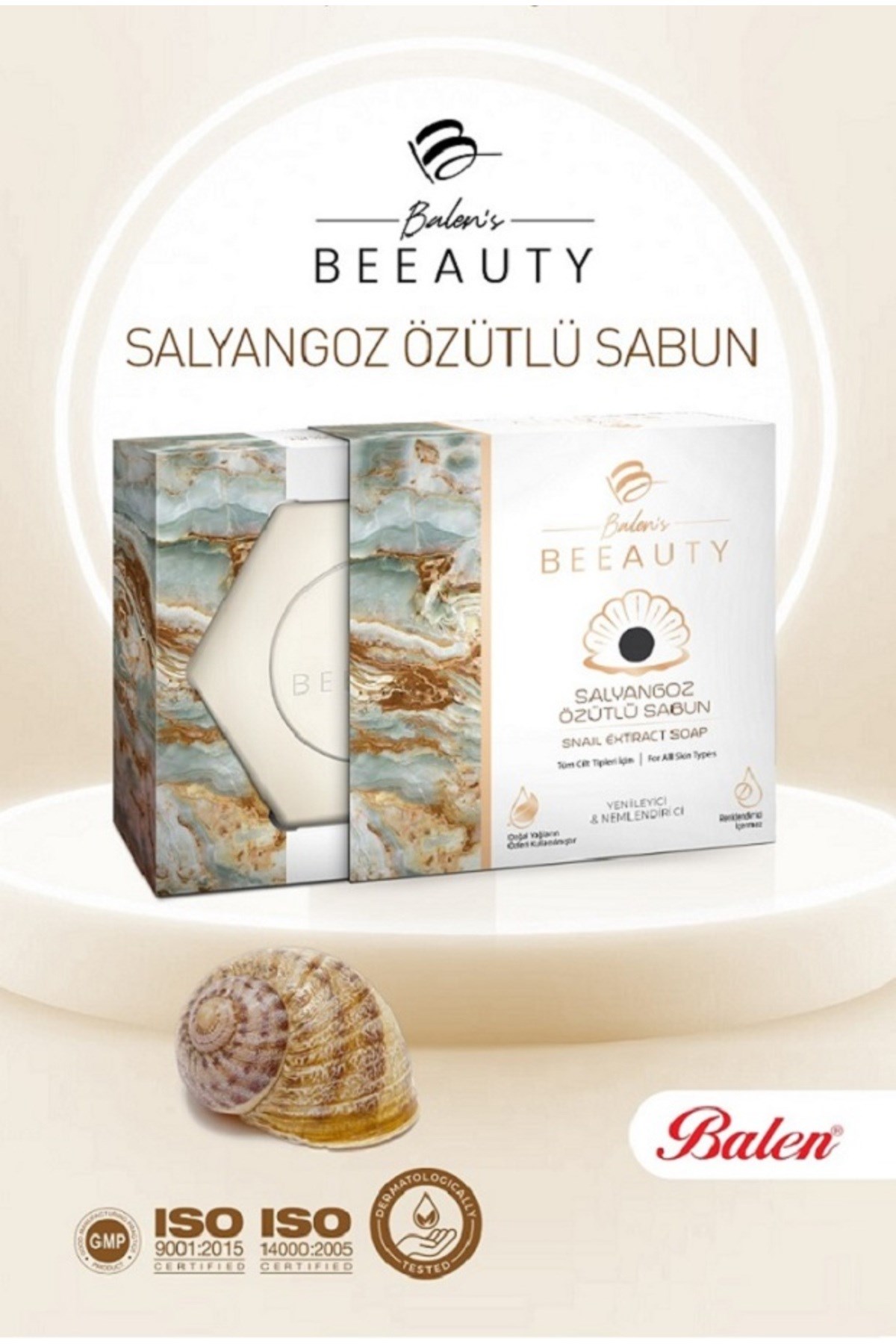 Balen’s Beeauty Salyangoz Özütlü Sabunu Yenileyici ve Nemlendirici 125 gr