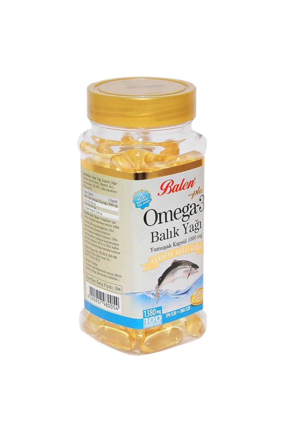 Omega-3 Plus+ Balık Yağı 100 Kapsül