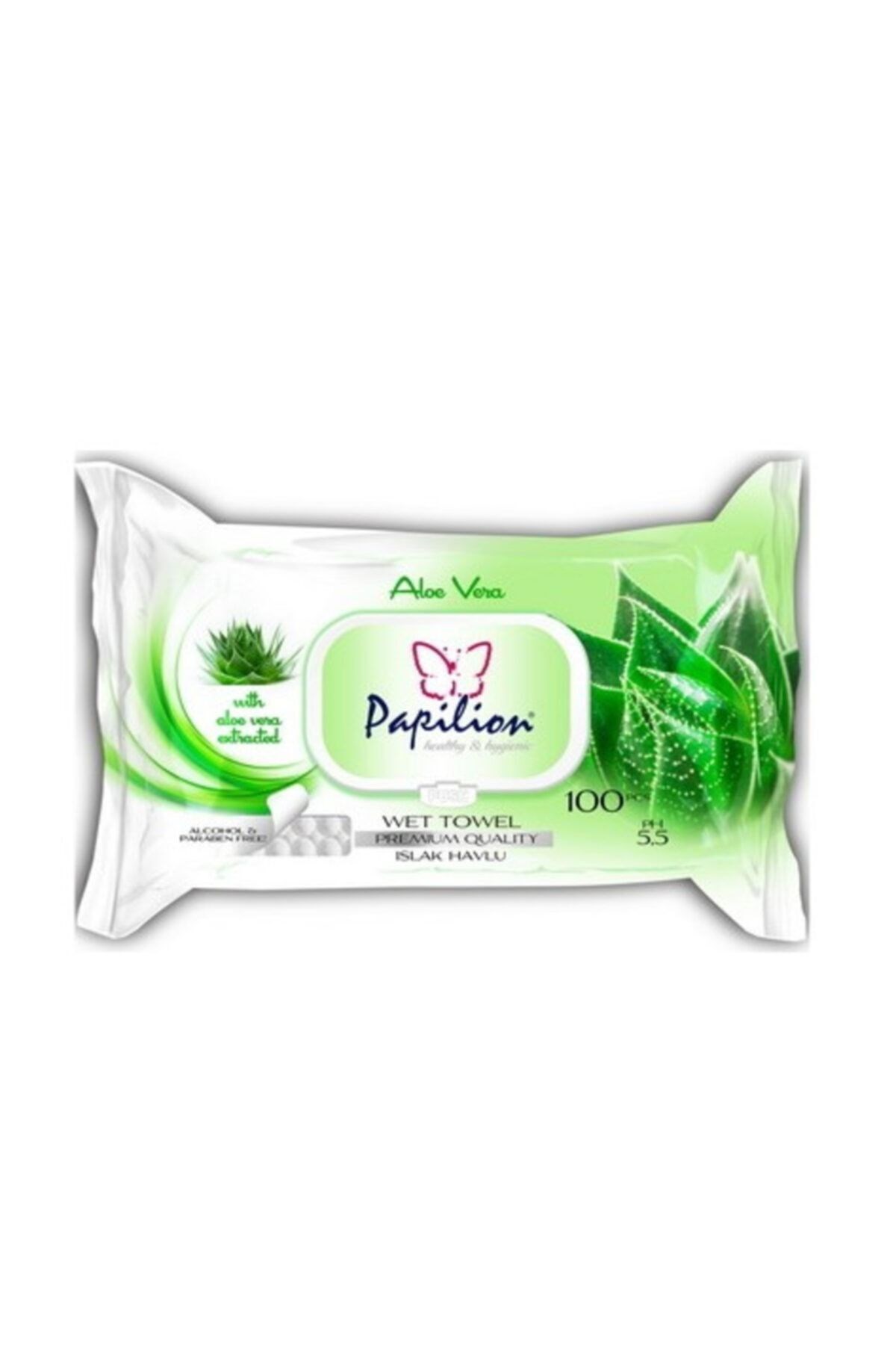 Papilon Aloe Vera Kapaklı Islak Mendil 100’lü