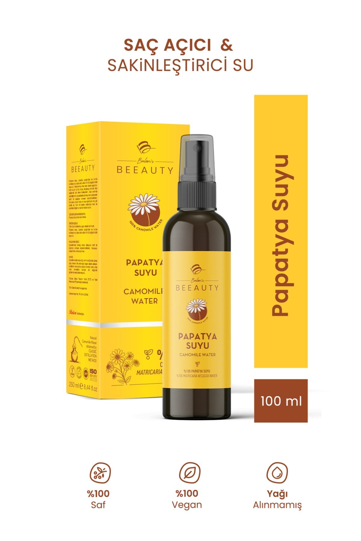 Balen’s Beeauty Saf Papatya Hidrosolü 250 Ml