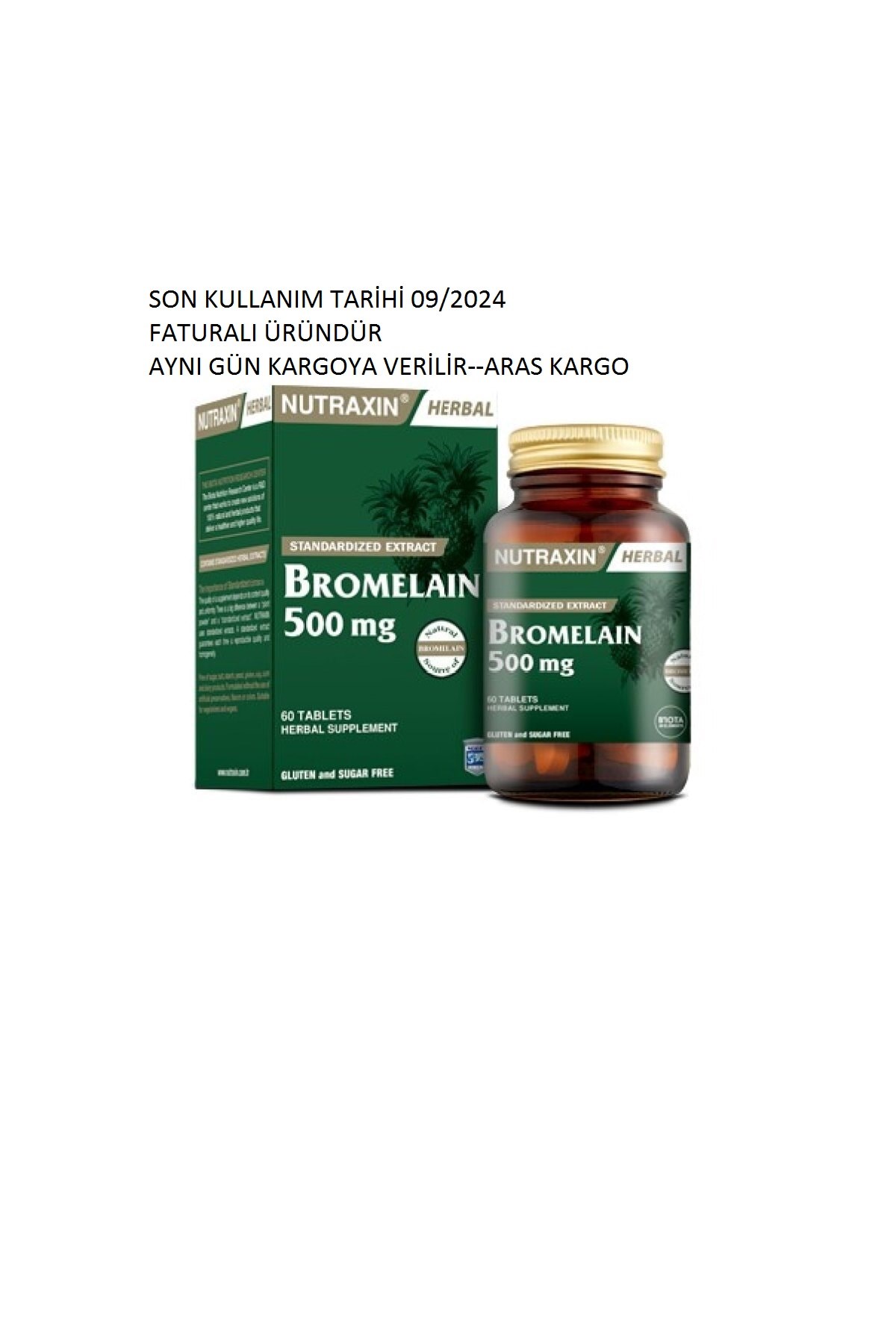 Nutraxin Nutraxin Bromelain 60 Kapsül