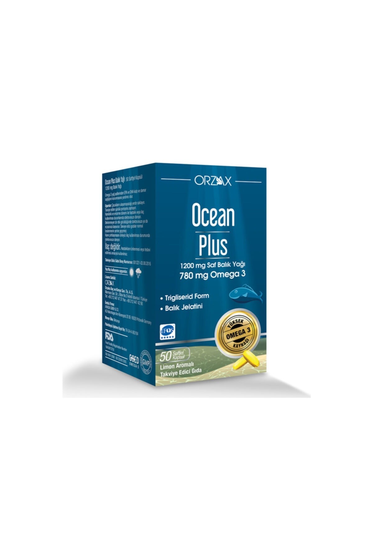 Ocean Ocean Plus 1200mg 50 Kapsül Balık Yağı Omega 3