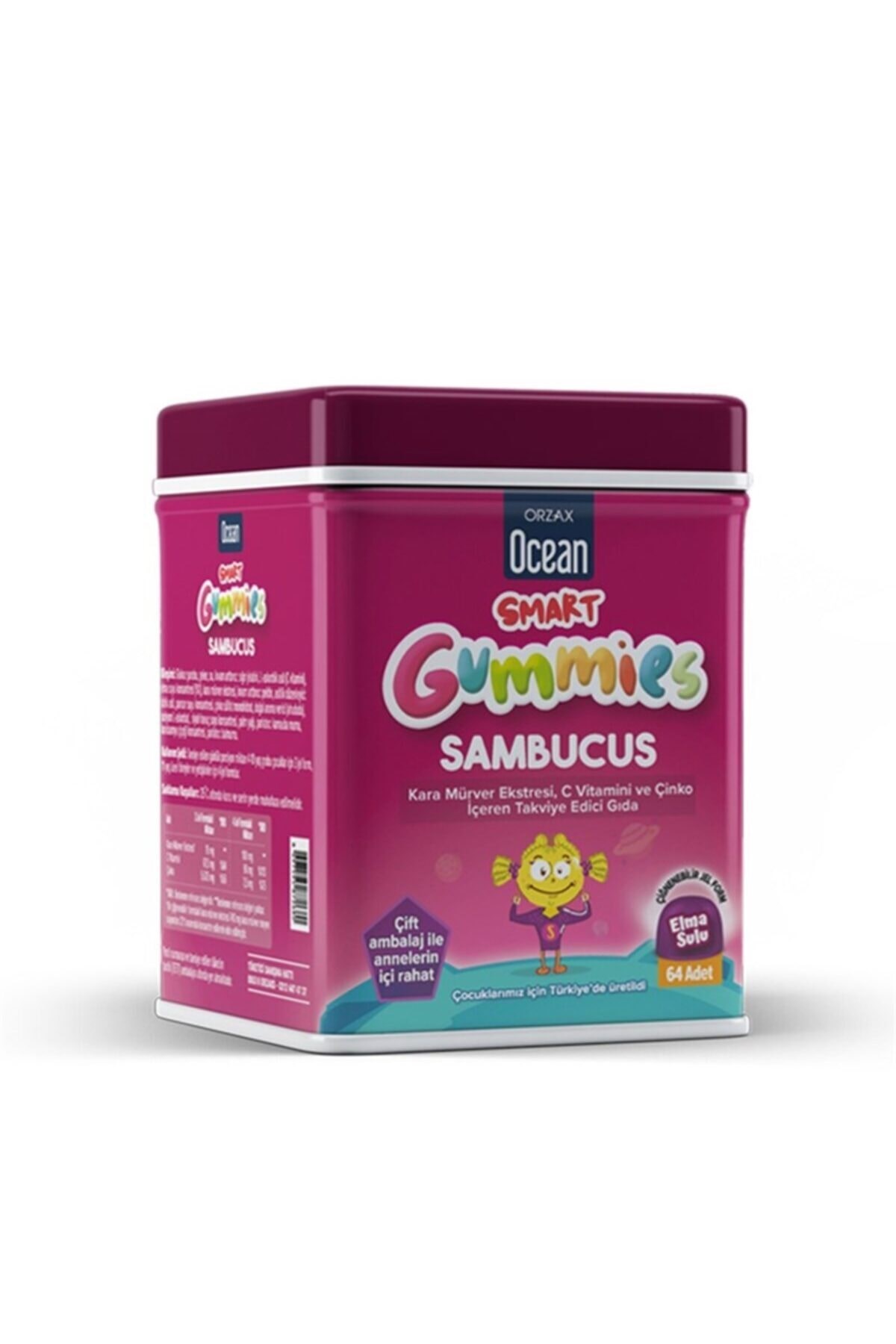 Ocean Smart Gummies Sambucus Takviye Edici Gıda 64 Adet