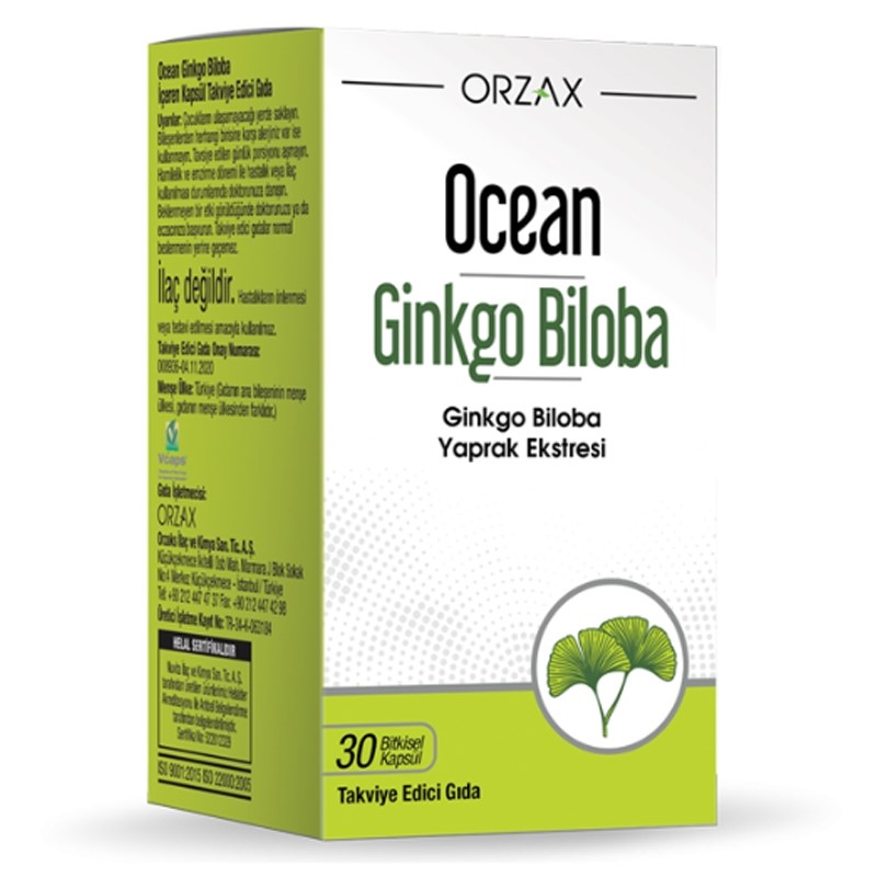 Ocean Ginkgo Biloba 30 Kapsül