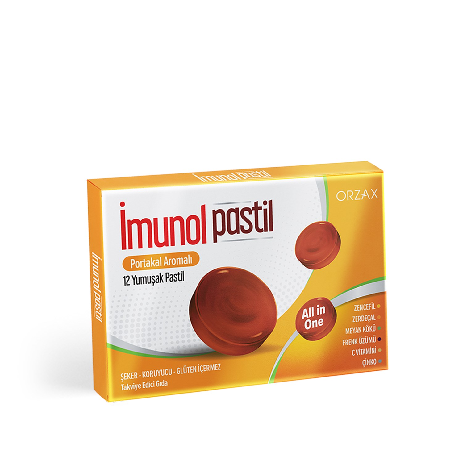 İmunol Portakal Aromalı 12 Pastil