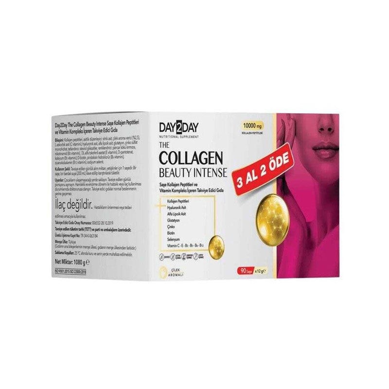 Day2Day The Collegen Beauty Çilek Aromalı 10000 mg 30 Saşe - 3 Al 2 Öde